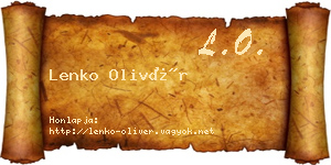 Lenko Olivér névjegykártya